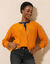 Gilet maille effet rayures (safran)
