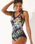 Maillot de bain 1 pièce imprimé Banna (marine / multicolore)