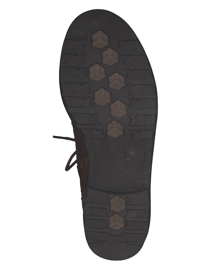 Boots mi-haute cuir marron - largeur confort (marron) Boots mi-haute cuir marron - largeur confort (marron)
