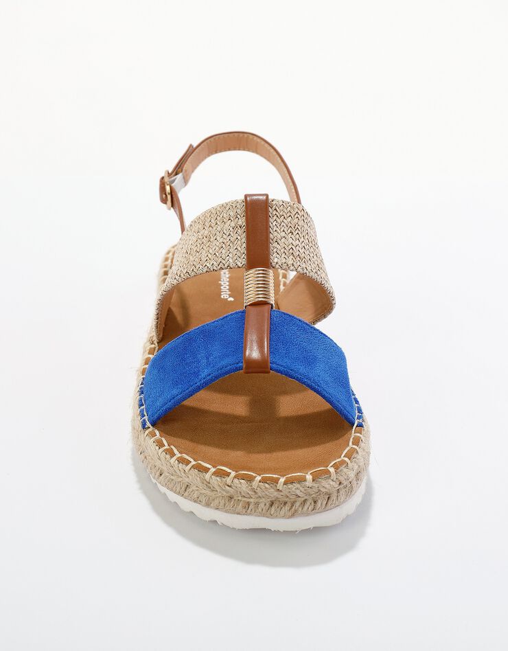Sandales fantaisie semelle corde (bleu) Sandales fantaisie semelle corde (bleu)