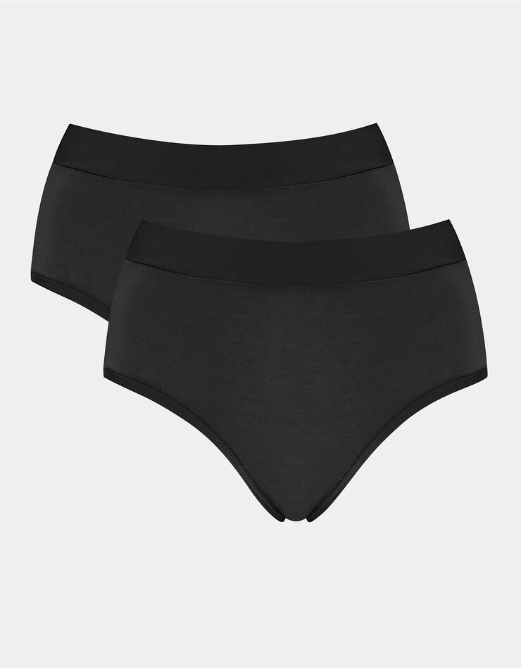 Culotte maxi taille unique extensible noire Go Allround - Lot de 2 (noir) Culotte maxi taille unique extensible noire Go Allround - Lot de 2 (noir)