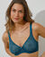 Soutien-gorge forme minimiseur en dentelle - avec armatures (bleu canard)