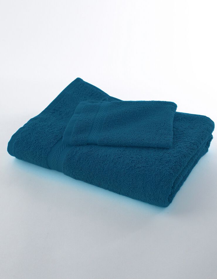 Eponge unie 420 g/m2 confort moelleux (bleu paon)