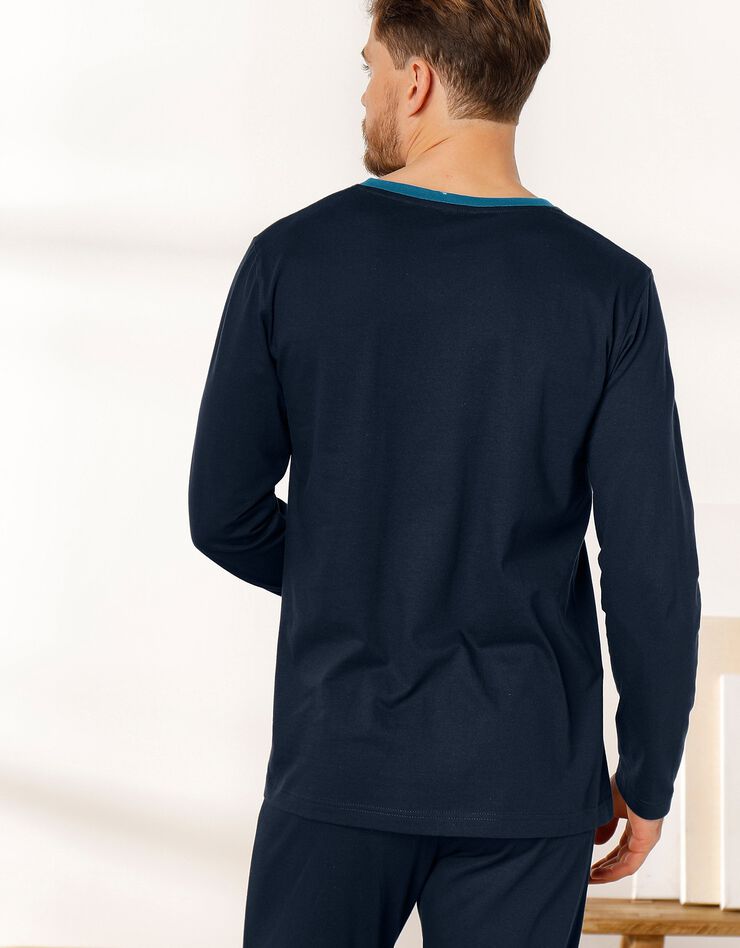 Tee-shirt pyjama marine manches longues (marine) Tee-shirt pyjama marine manches longues (marine)