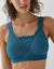 Soutien-gorge post-op&eacute;ratoire dentelle avec modestie doubl&eacute;e coton forme embo&icirc;tante - sans armatures (bleu canard)