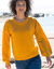 Pull col rond finitions écailles (safran)