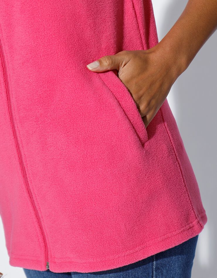 Veste polaire zippée sans manches (rose) Veste polaire zippée sans manches (rose)
