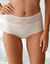 Culotte forme maxi taille haute microfibre et ceinture dentelle  - lot de 3  (neutre)
