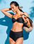 Culotte taille haute drapée unie, Solaro (noir)