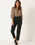 Pantalon cigarette, fluide (noir)