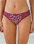 Culotte midi coton dentelle imprimé fleurs Coria - lot de 2 (prune)