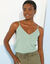 Caraco uni, viscose  (vert tilleul)