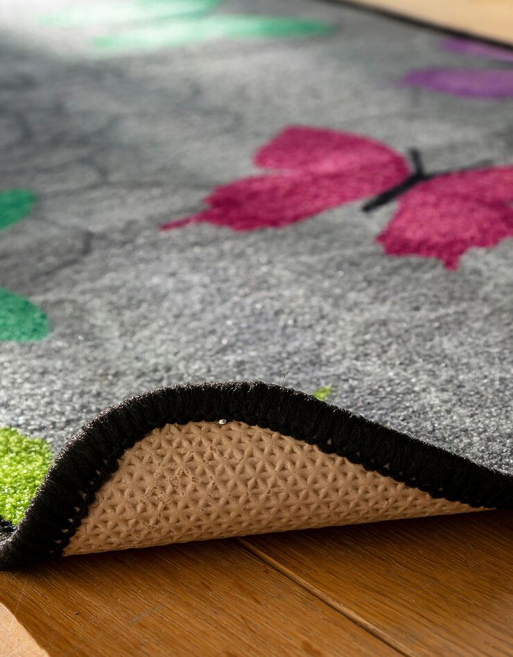 Tapis cuisine imprimé papillons (gris) Tapis cuisine imprimé papillons (gris)