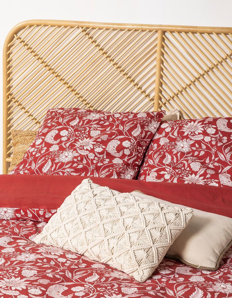 Parure de lit Cashmire - coton (rouge / blanc)