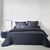 Linge de lit uni - polyester-coton 57 fils/cm&sup2; (bleu encre)
