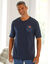 T-shirt pyjama coton imprimé placé manches courtes (marine) T-shirt pyjama coton imprimé placé manches courtes (marine)