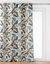 Rideau imprimé feuillages pep's (blanc / bleu)