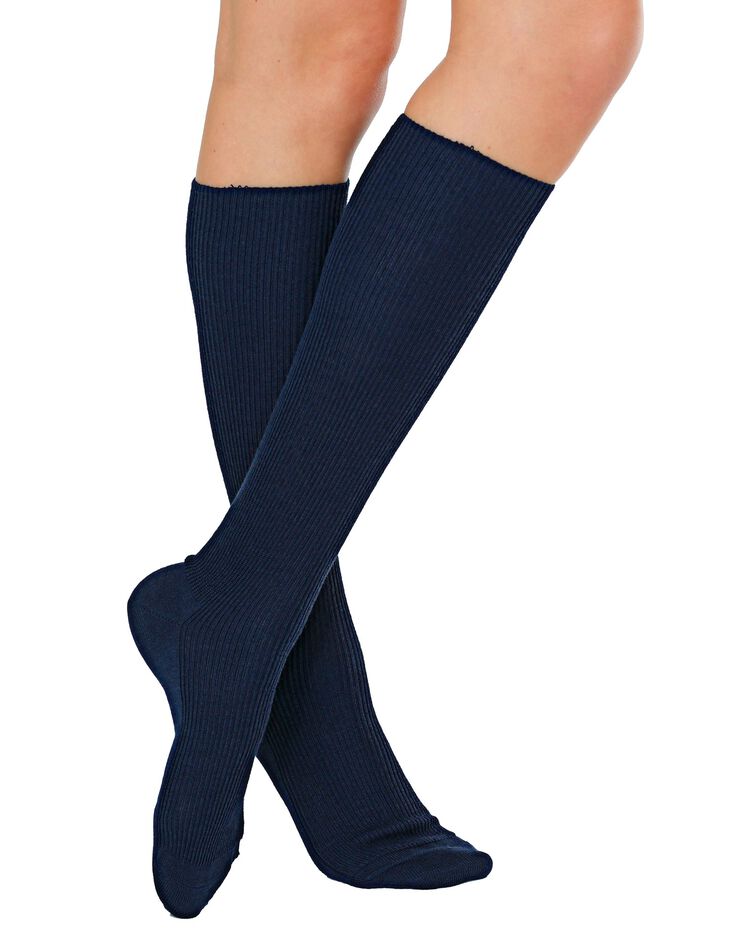 Mi-bas jambes sensibles - lot de 2 paires (bleu) Mi-bas jambes sensibles - lot de 2 paires (bleu)