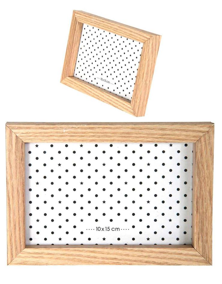 Cadre-photos - lot de 8 vues (noir/naturel)