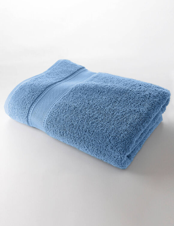 Collection serviettes de bain unies 540g/m2 confort luxe  (bleu jean)