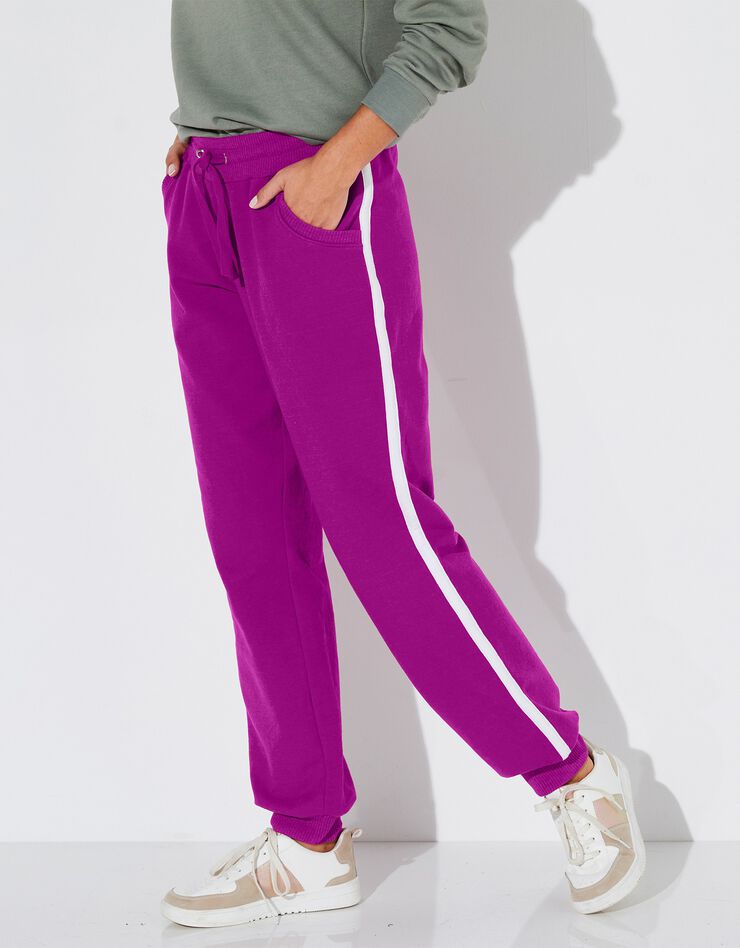 Pantalon blousant bicolore (violine / blanc) Pantalon blousant bicolore (violine / blanc)