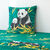 Linge de lit imprim&eacute; Pandi, polycoton (vert)