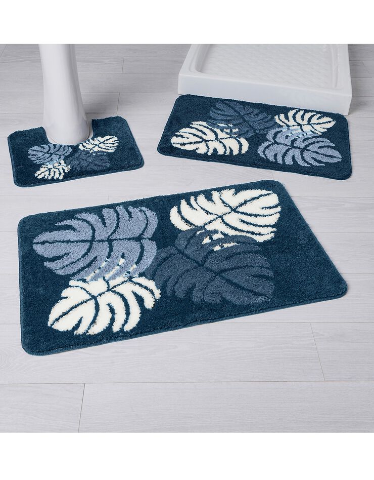 Tapis de bain motif jungle (bleu) Tapis de bain motif jungle (bleu)