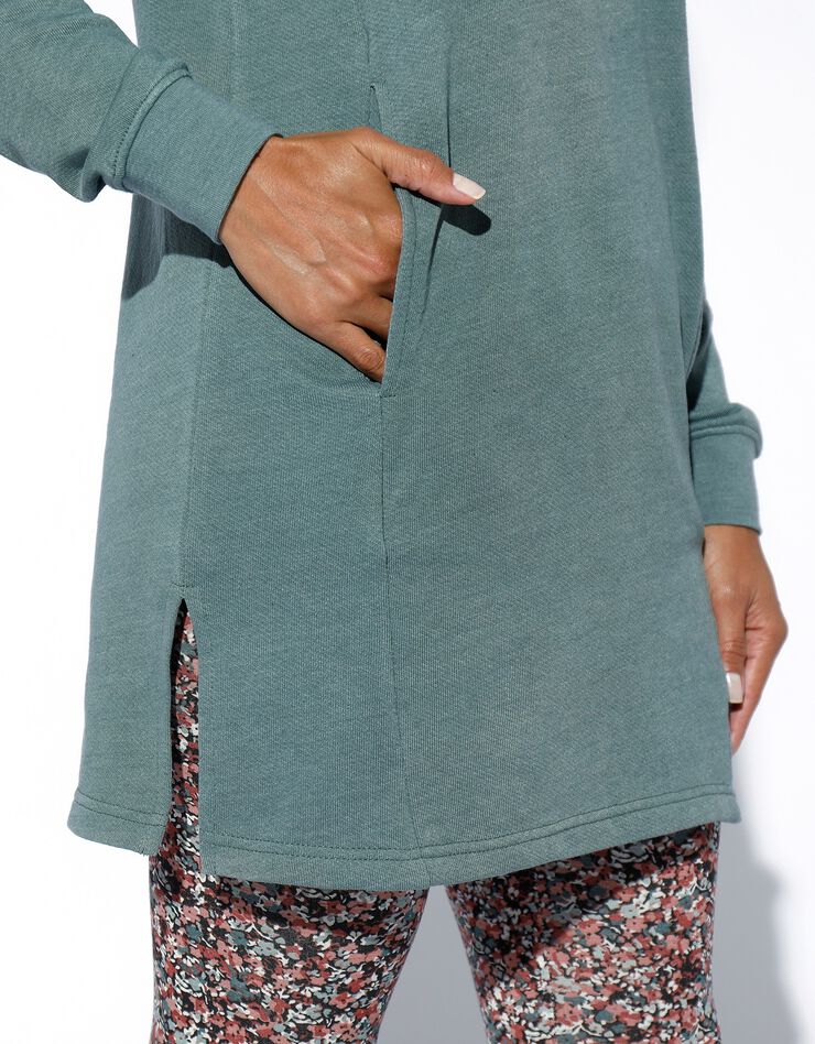 Sweat long, molleton gratté (vert grisé) Sweat long, molleton gratté (vert grisé)