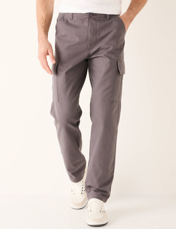 Pantalon battle en toile coton (anthracite)