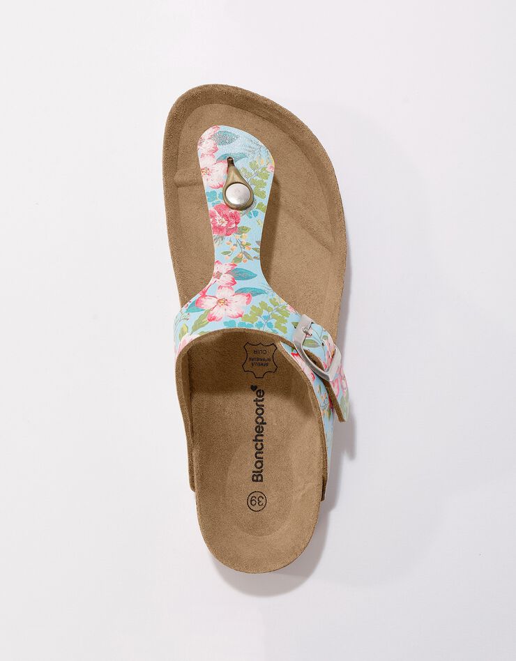 Sandales entredoigts à boucle réglable - turquoise (turquoise)