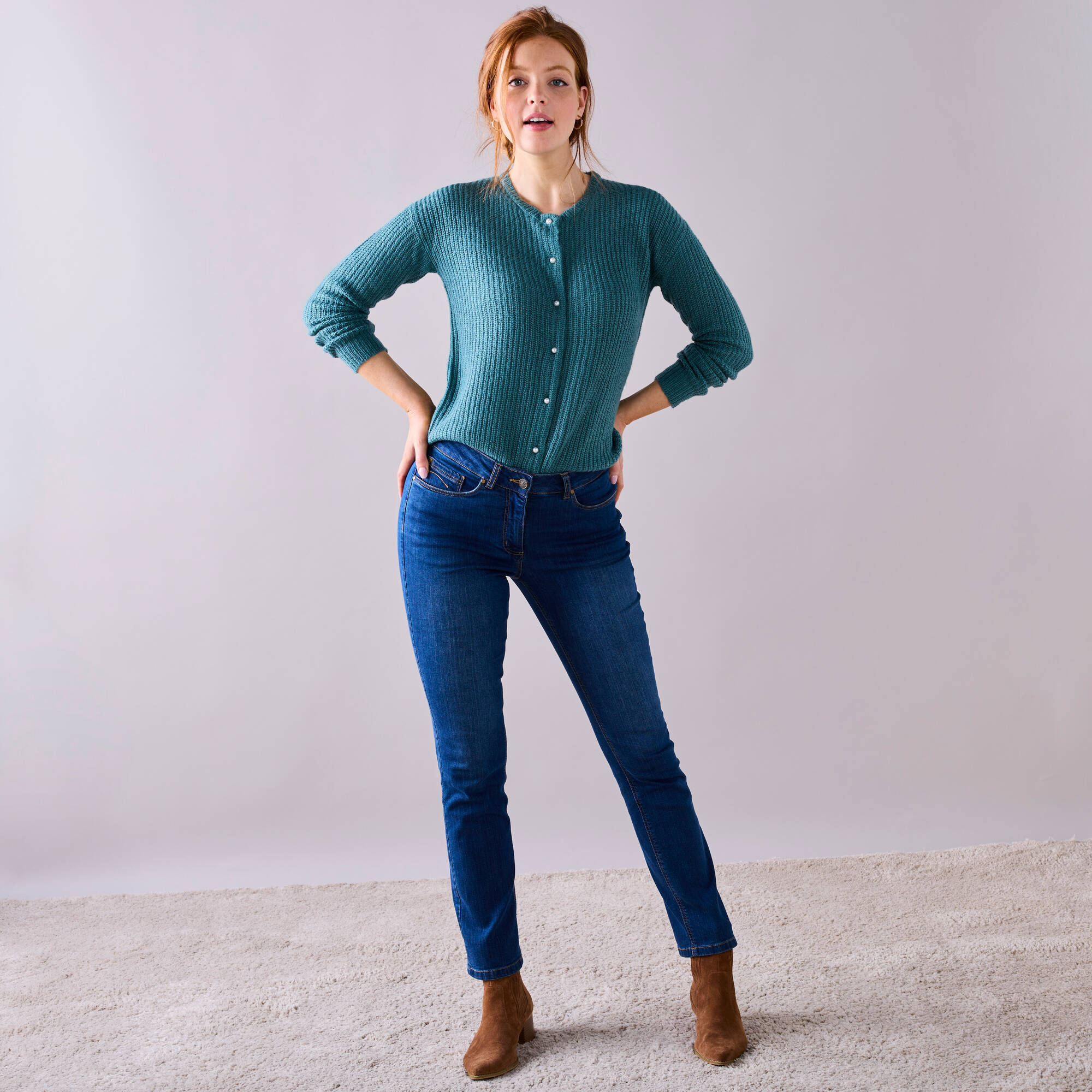 Cardigan Boléro Rouge En Maille Douce Blancheporte Taille 50 - Neuf Sans étiquettes (acrylique/polyamide)