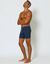 Boxer long coupe short - lot de 2 (noir + bleu grisé)