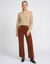 Pantalon large droit, velours c&ocirc;tel&eacute; (caramel)