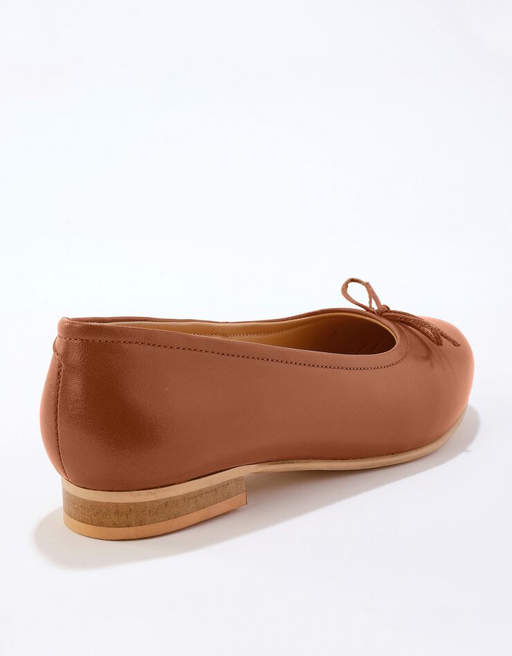 Ballerines plates confort en cuir - caramel (caramel) Ballerines plates confort en cuir - caramel (caramel)