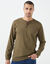 T-shirt Henley confort manches longues - lot de 2 (lie de vin + kaki)