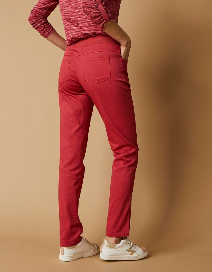 Pantalon droit "ultra confort" taille élastiquée (tomette) Pantalon droit "ultra confort" taille élastiquée (tomette)