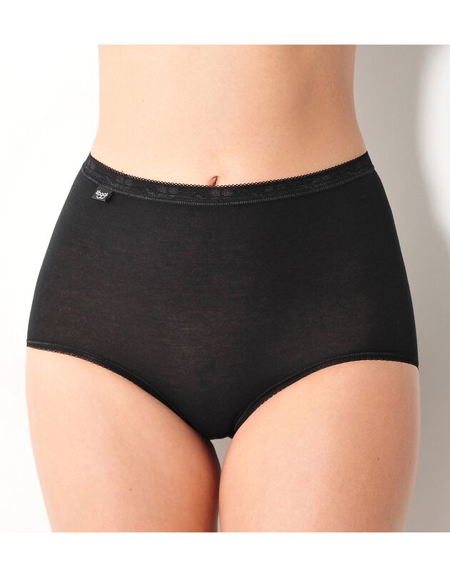 Culotte maxi Basic+, lot de 3 achetées +1 GRATUITE (1) (noir)