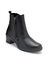 Boots fermeture zipp&eacute;e en cuir, largeur confort (noir)