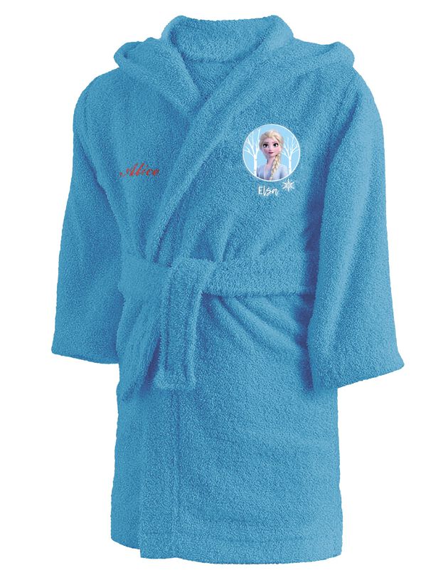 Peignoir de bain Reine des Neiges personnalisable (bleu) Peignoir de bain Reine des Neiges personnalisable (bleu)