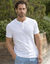 T-shirt uni col tunisien (blanc)