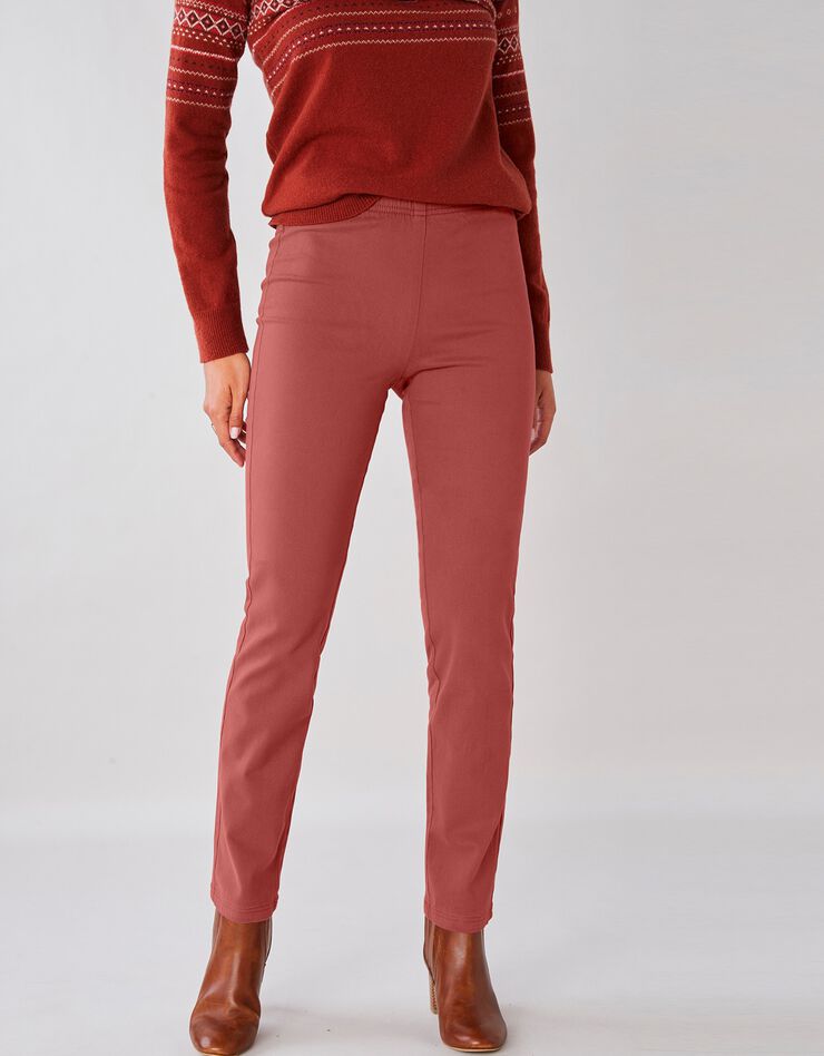 Pantalon sculptant effet ventre plat taille élastiquée (tomette) Pantalon sculptant effet ventre plat taille élastiquée (tomette)