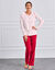 Pyjama polaire imprimé pois toucher peluche manches longues (cerise pois)