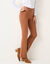 Legging bootcut uni, taille élastiquée (noisette)