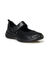 Babies scratchées en cuir et textile extensible (noir)