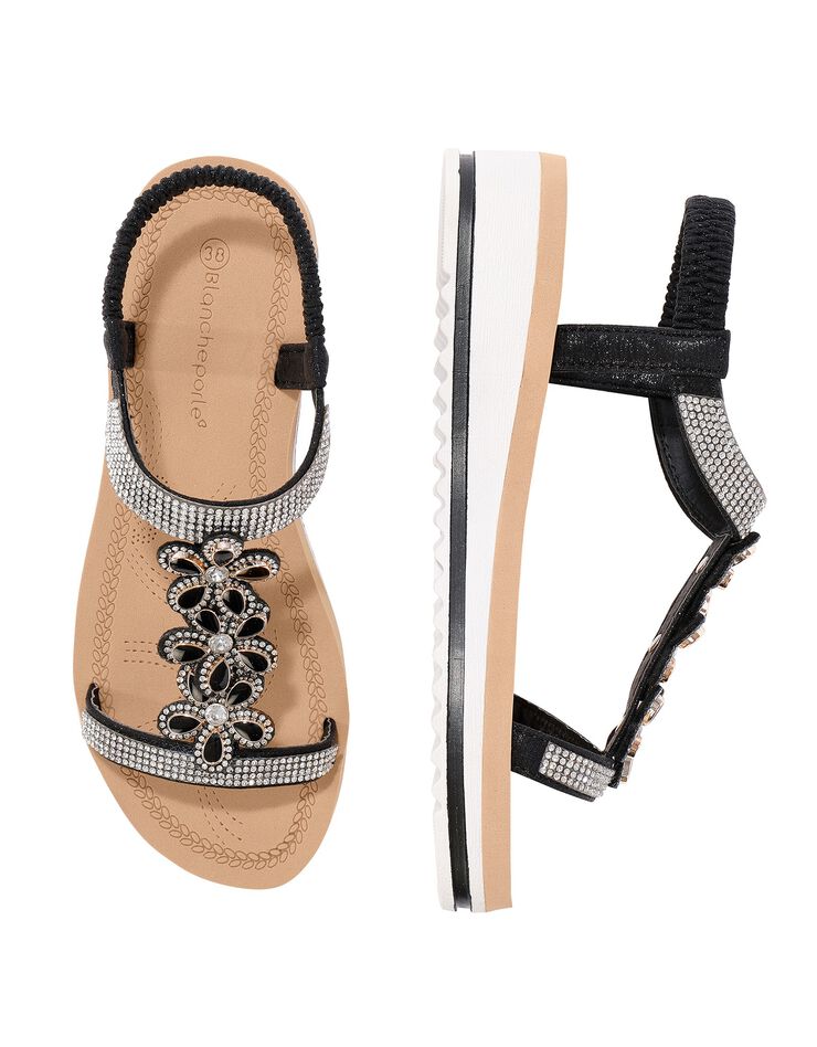 Sandales-bijou compensées - noir (noir) Sandales-bijou compensées - noir (noir)
