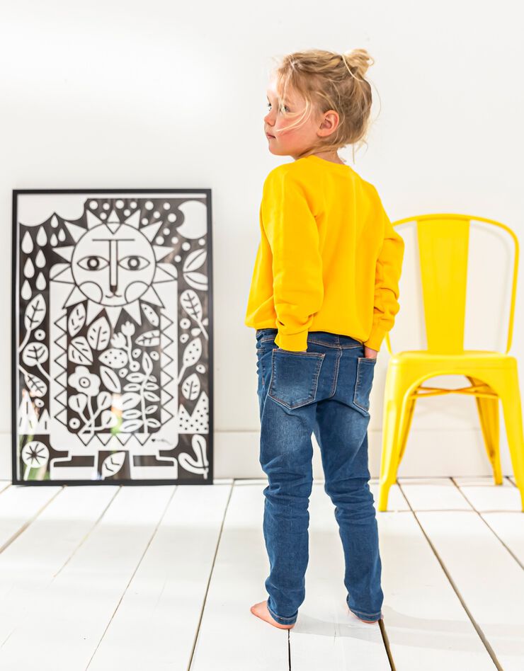 Sweat enfant molleton imprimé, collection LEM (safran) Sweat enfant molleton imprimé, collection LEM (safran)