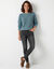 Pull col rond maille anglaise (c&eacute;ladon grise)
