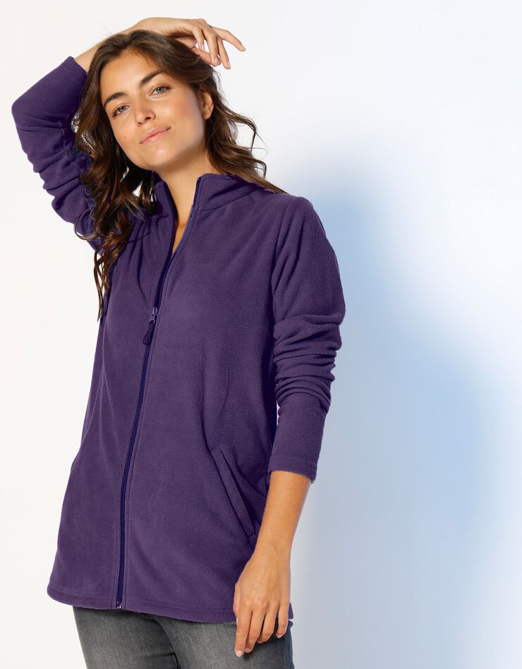 Veste polaire zippée manches longues (violet) Veste polaire zippée manches longues (violet)