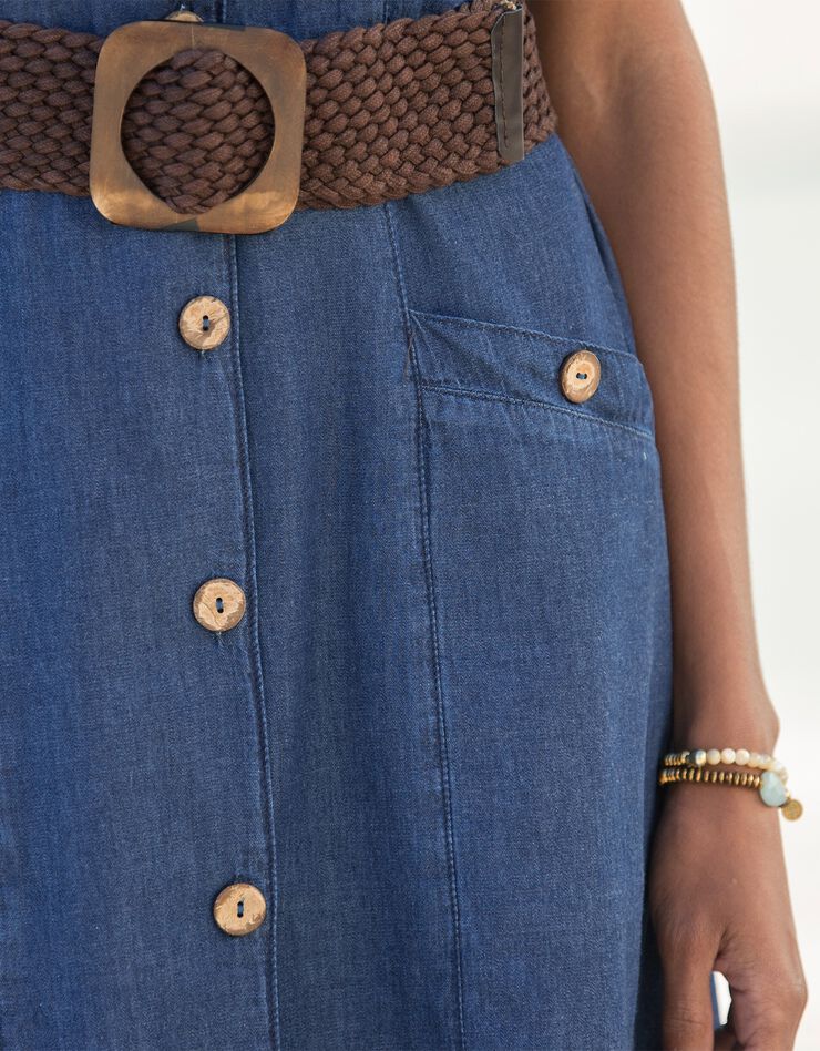 Robe saharienne denim boutonnée (stone) Robe saharienne denim boutonnée (stone)