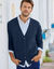 Gilet boutonné manches longues (marine)